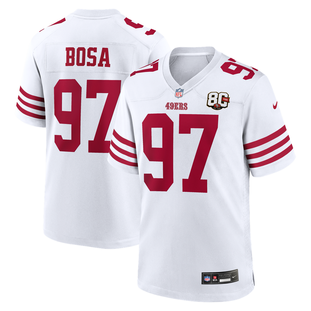 Nick Bosa San Francisco 49ers 80th Anniversary Game Jersey - White