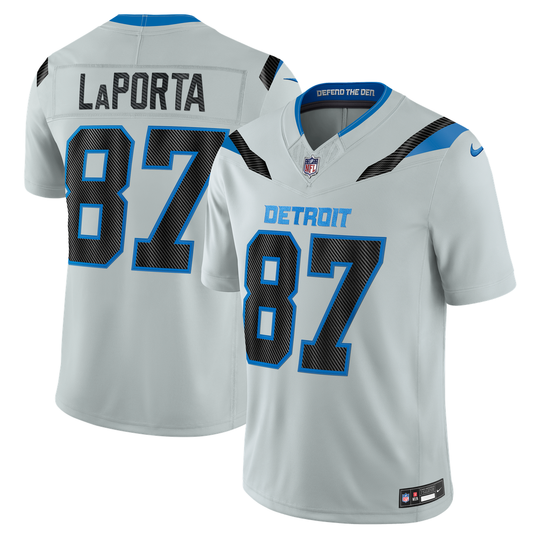 Sam LaPorta Detroit Lions 2026 Rivalries Collection Stitched Limited Jersey - Silver