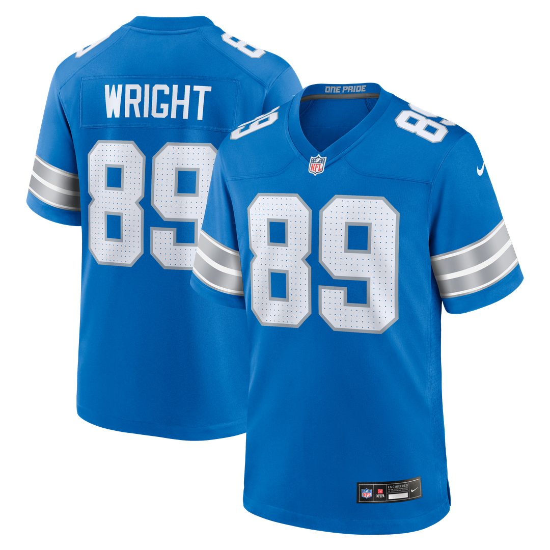 Brock Wright Detroit Lions Game Jersey - Blue