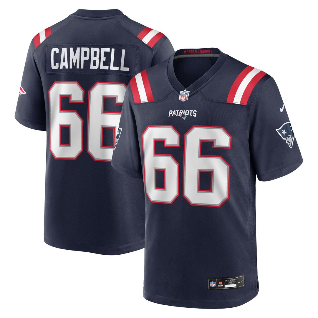 Will Campbell New England Patriots Game Jersey - Navy