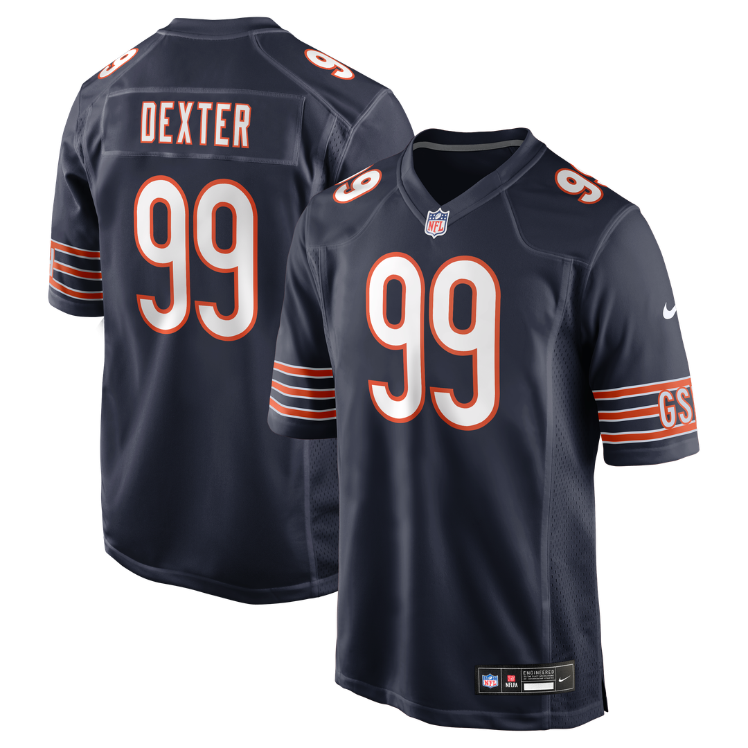 Gervon Dexter Sr Chicago Bears Game Jersey - Navy
