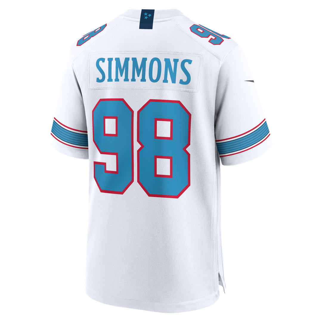 Jeffery Simmons Tennessee Titans Game Jersey - Light Blue