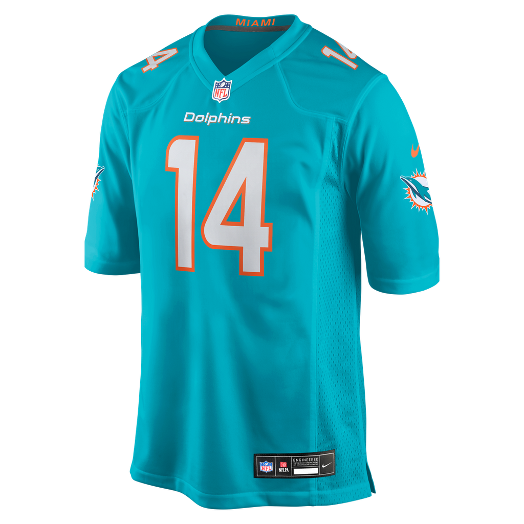 Quinn Ewers Miami Dolphins Game Jersey - Aqua