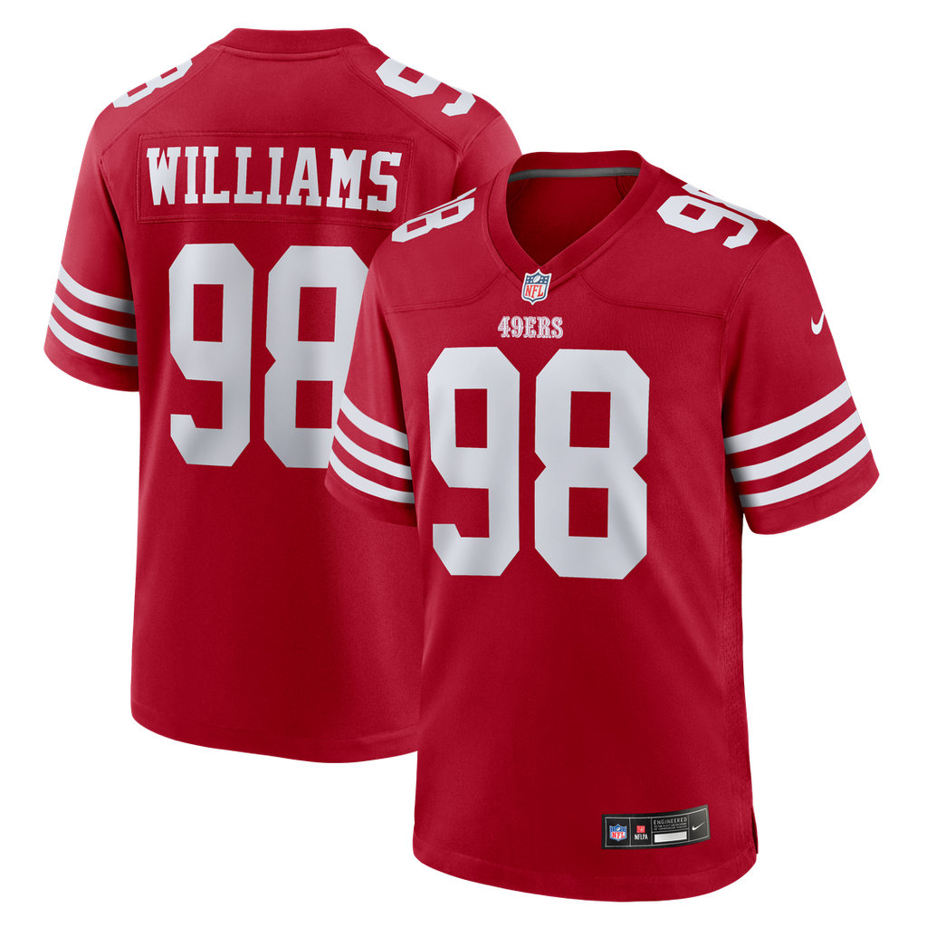 Mykel Williams San Francisco 49ers Game Jersey - Scarlet