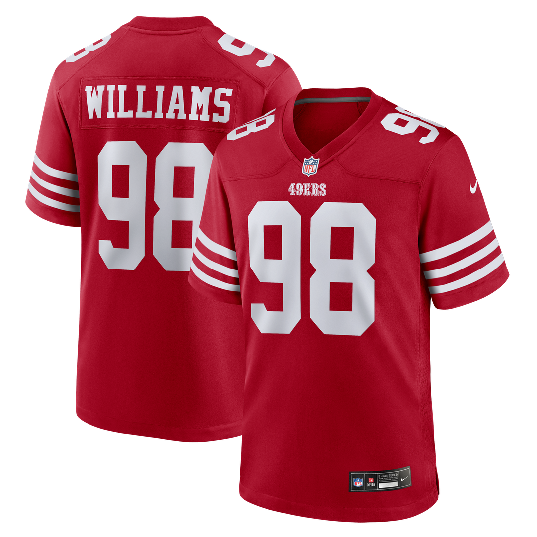 Mykel Williams San Francisco 49ers Game Jersey - Scarlet