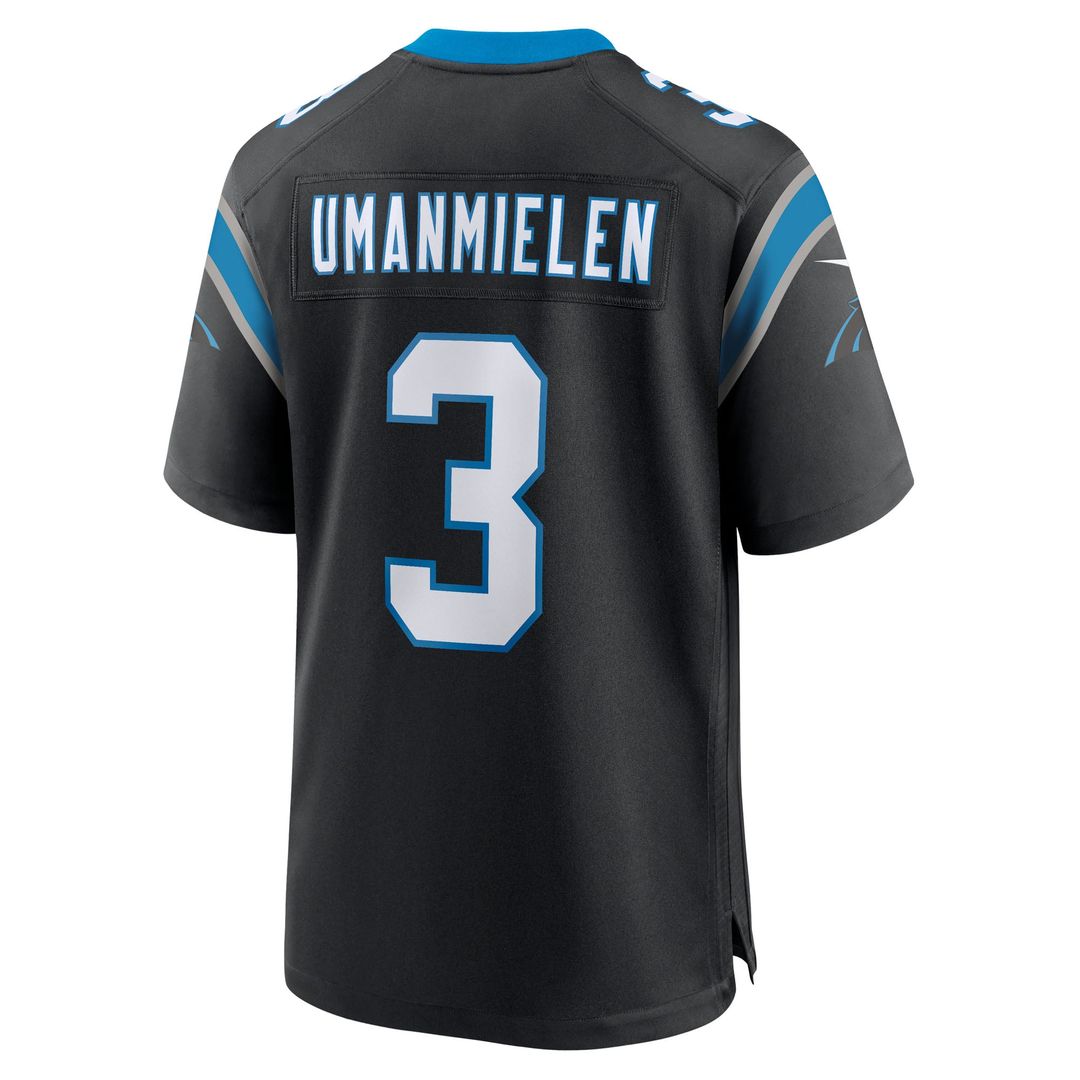Princely Umanmielen Carolina Panthers Game Jersey - Black