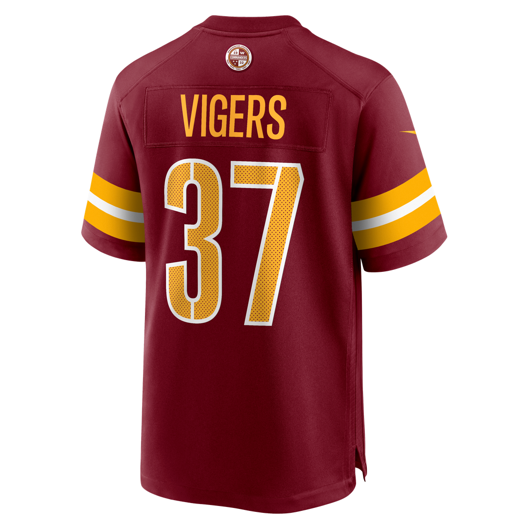 Car'lin Vigers Washington Commanders Game Jersey - Burgundy