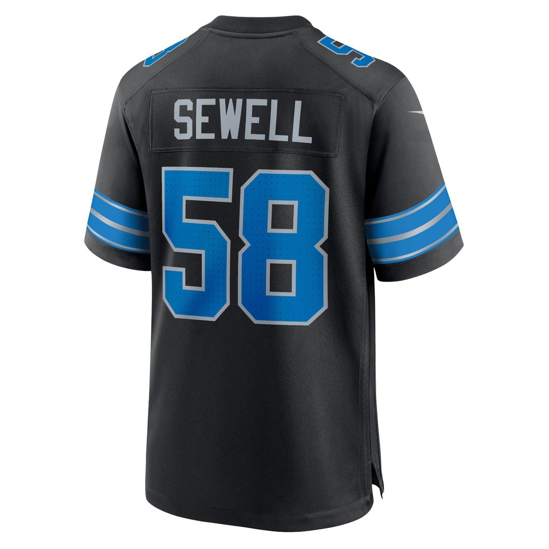 Penei Sewell Detroit Lions 2nd Alternate Game Jersey - Black