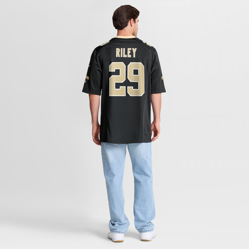 Quincy Riley New Orleans Saints Game Jersey - Black