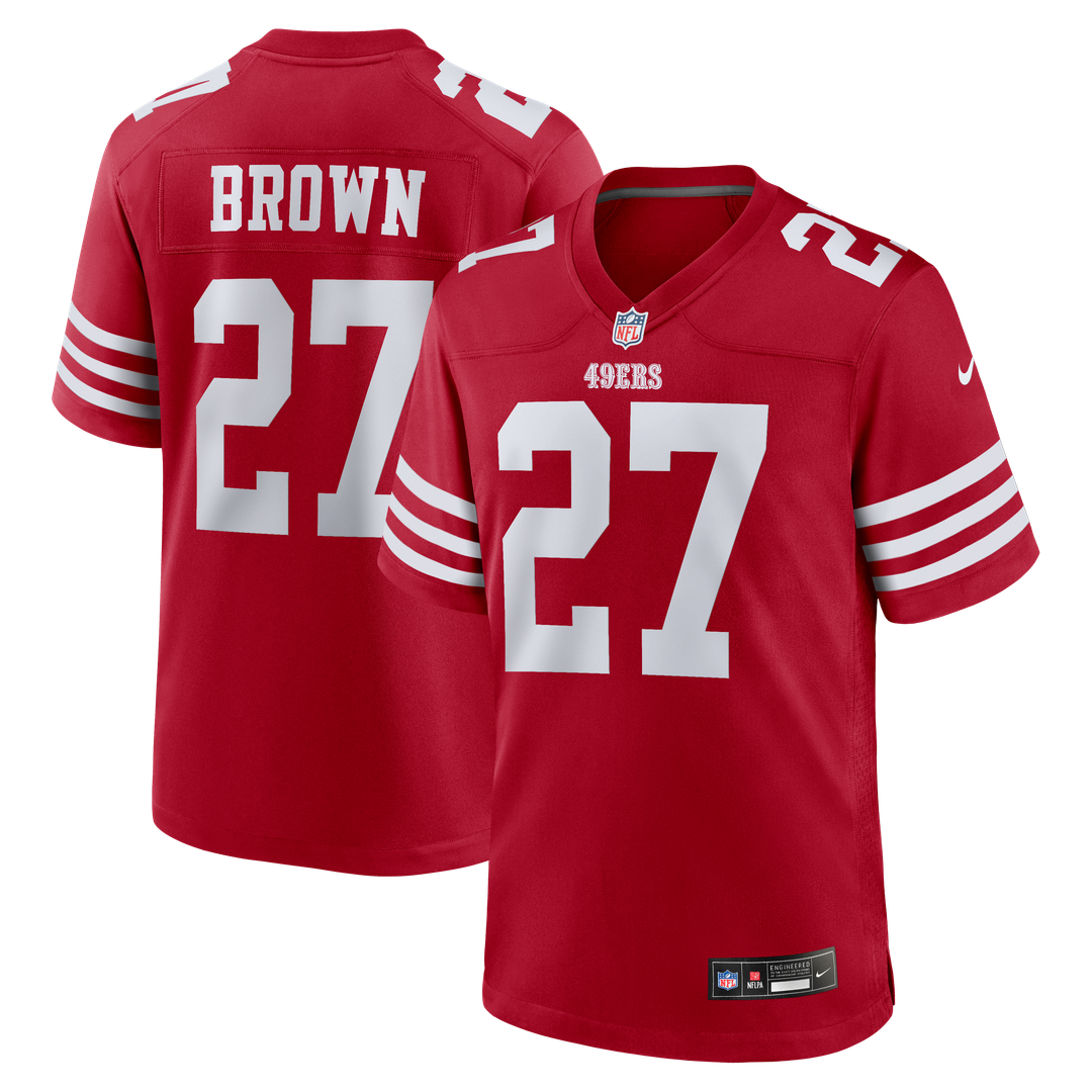 Ji'Ayir Brown San Francisco 49ers Game Jersey - Scarlet