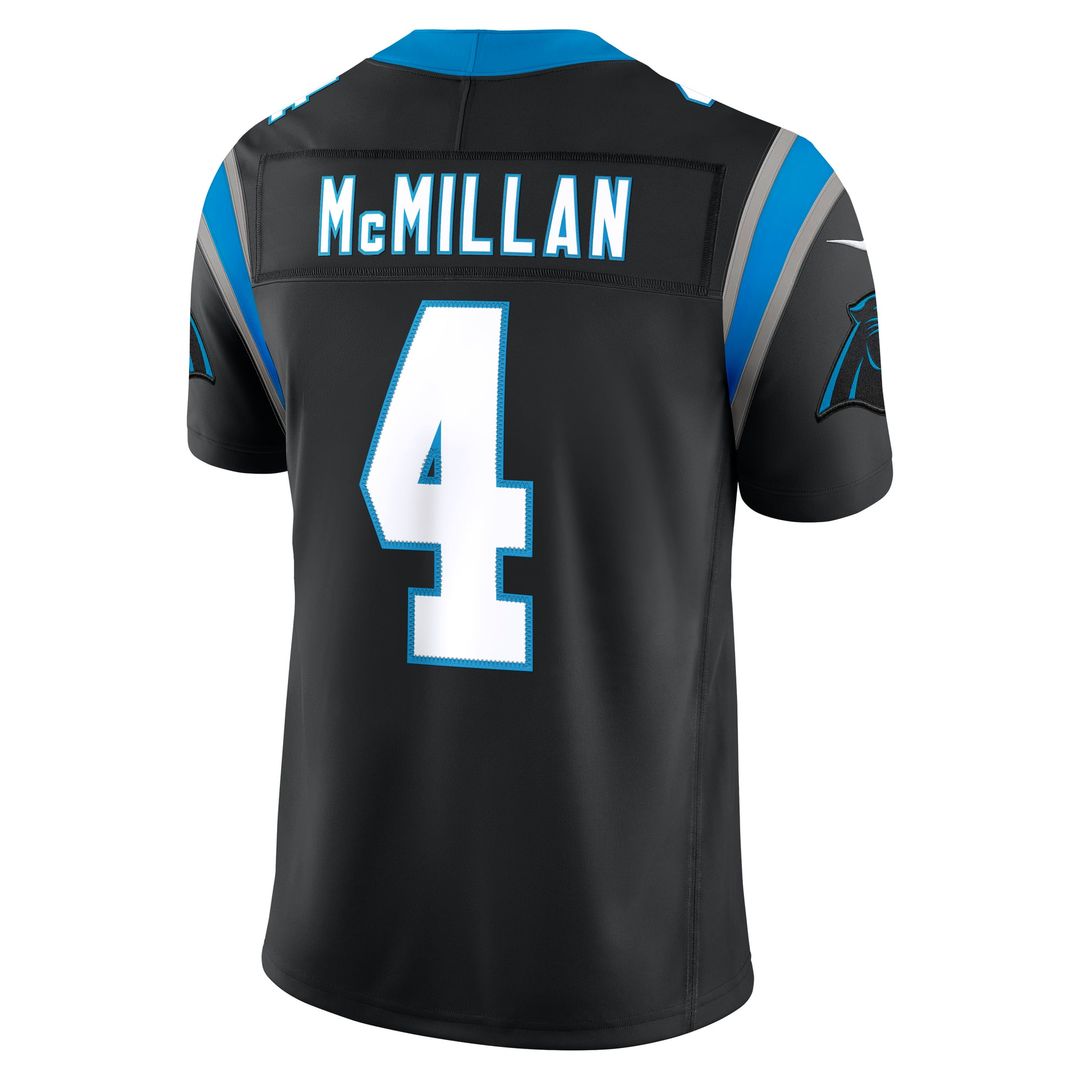 Tetairoa McMillan Carolina Panthers Vapor F.U.S.E. Stitched Limited Jersey - Black