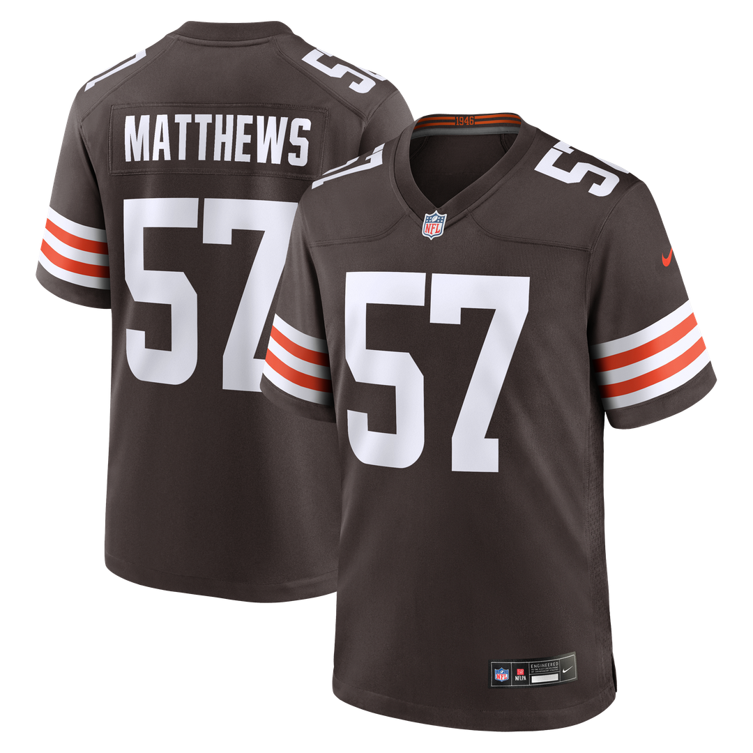 Clay Matthews Cleveland Browns Game Jersey - Brown