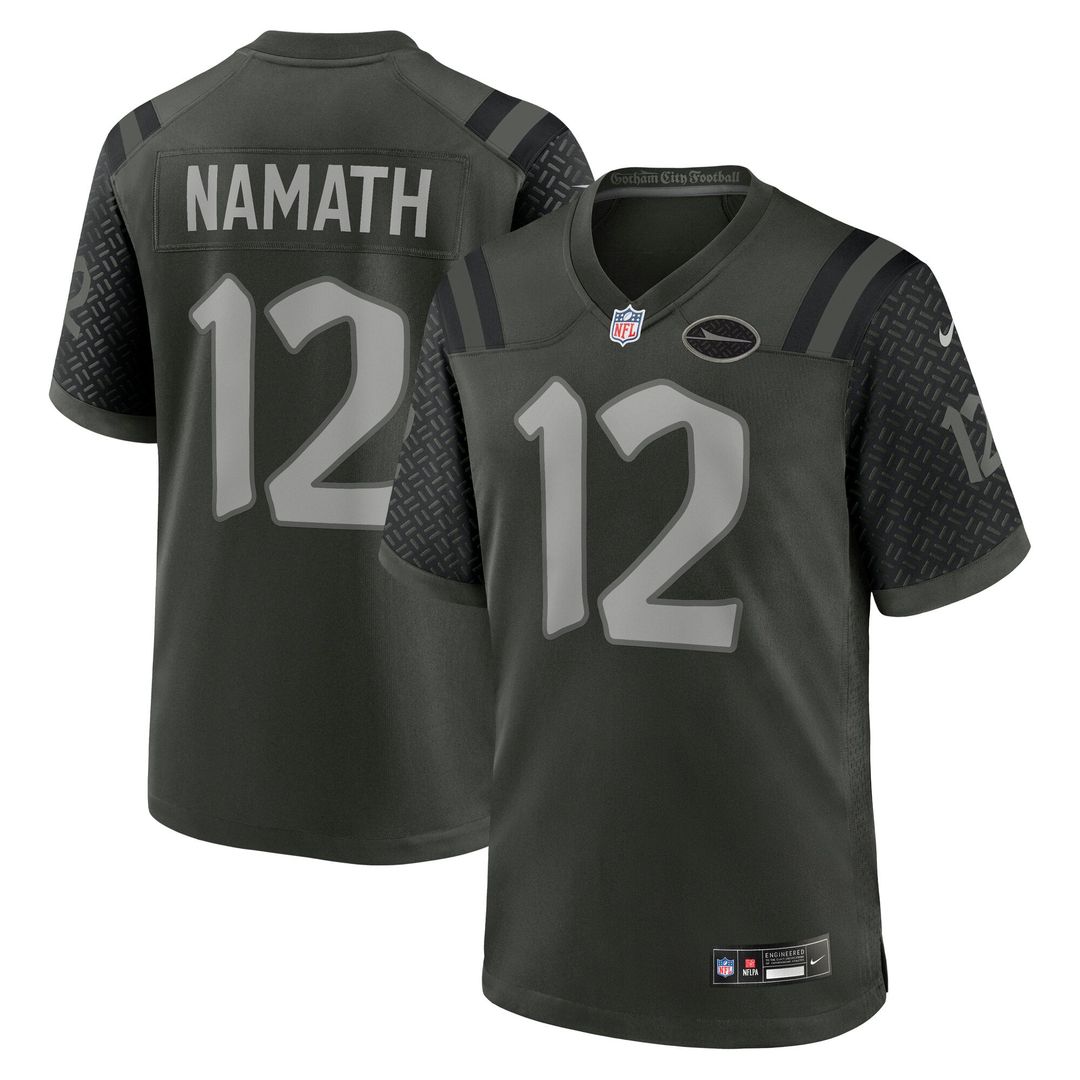 Joe Namath New York Jets Rivalries Collection Game Jersey - Green