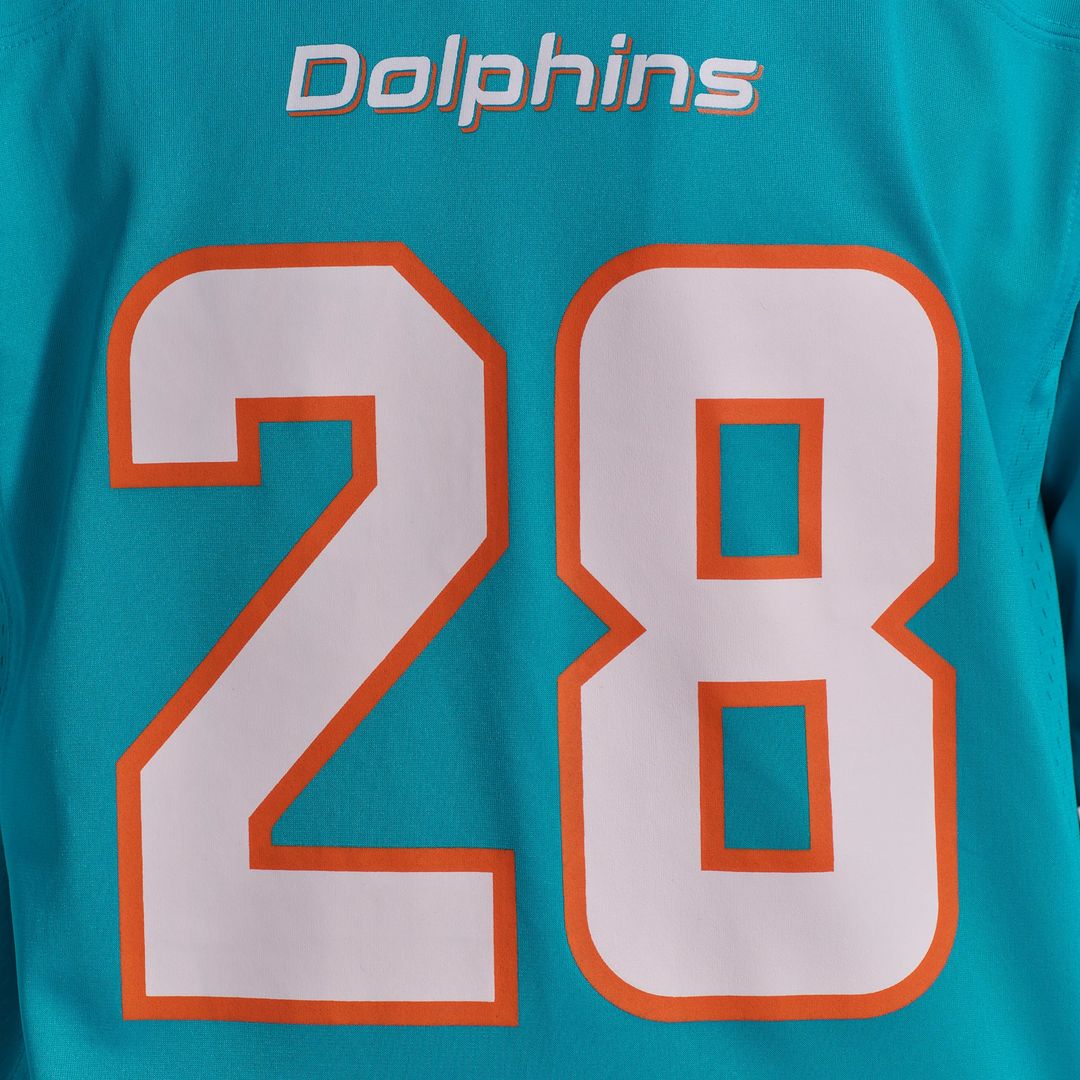 De'Von Achane Miami Dolphins Game Jersey - Aqua