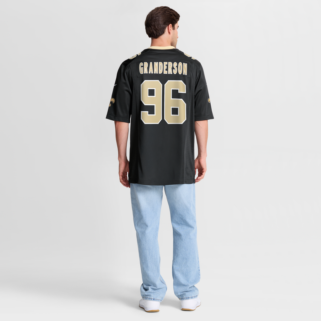 Carl Granderson New Orleans Saints Game Jersey - Black