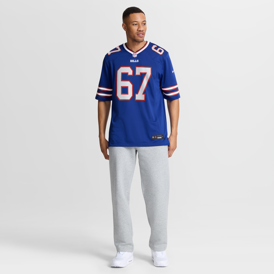 Kent Hull Buffalo Bills Game Jersey - Royal Blue