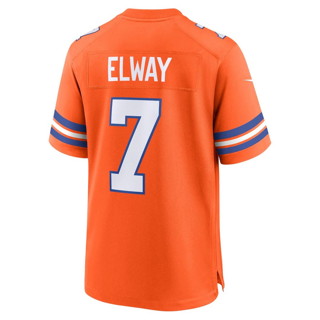 John Elway Denver Broncos Mile High Collection 1977 Throwback Game Jersey - Orange