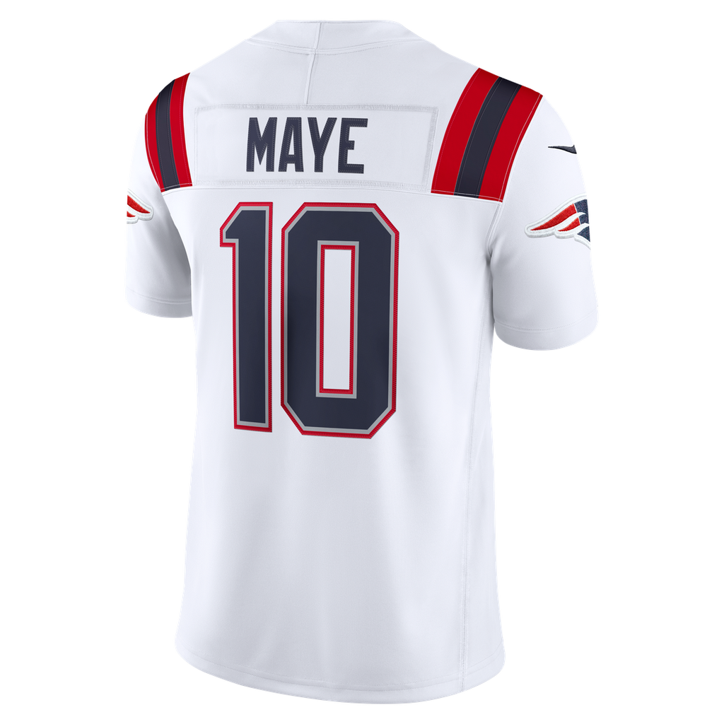 Drake Maye New England Patriots Vapor F.U.S.E. Stitched Limited Jersey - White