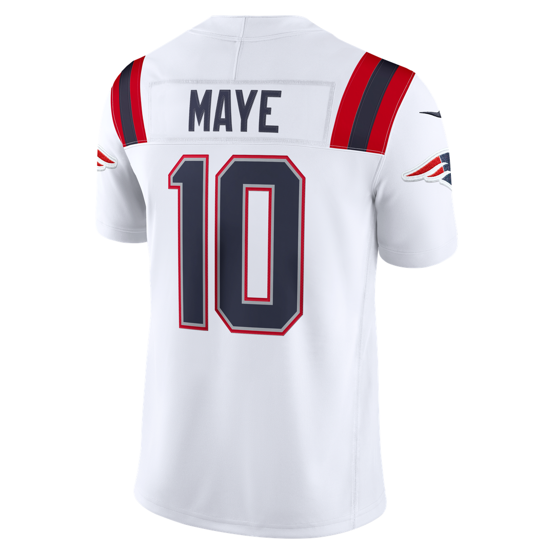 Drake Maye New England Patriots Vapor F.U.S.E. Stitched Limited Jersey - White