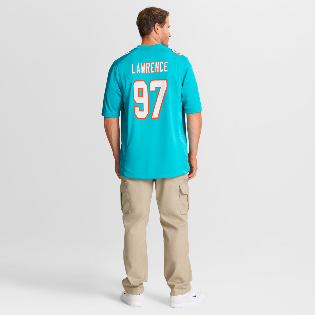 Rashard Lawrence Miami Dolphins Game Jersey - Aqua