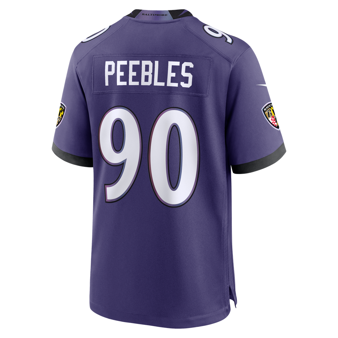 Aeneas Peebles Baltimore Ravens Game Jersey - Purple
