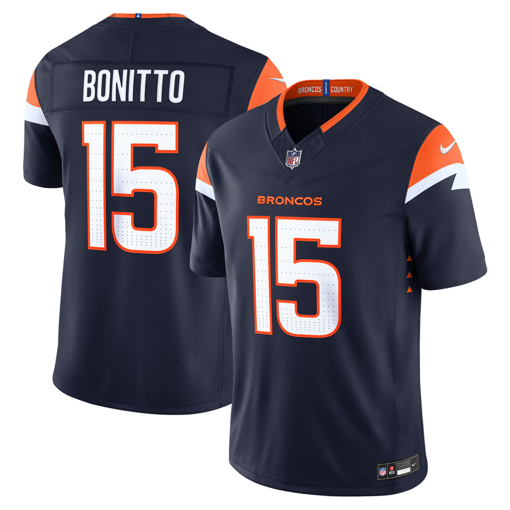 Nik Bonitto Denver Broncos Alternate Vapor F.U.S.E. Stitched Limited Jersey - Navy