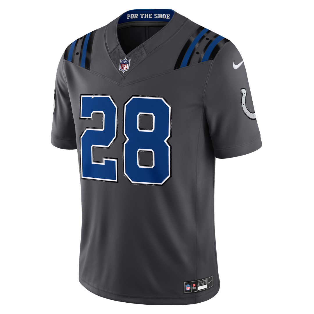 Jonathan Taylor Indianapolis Colts 2026 Rivalries Collection Stitched Limited Jersey - Anthracite