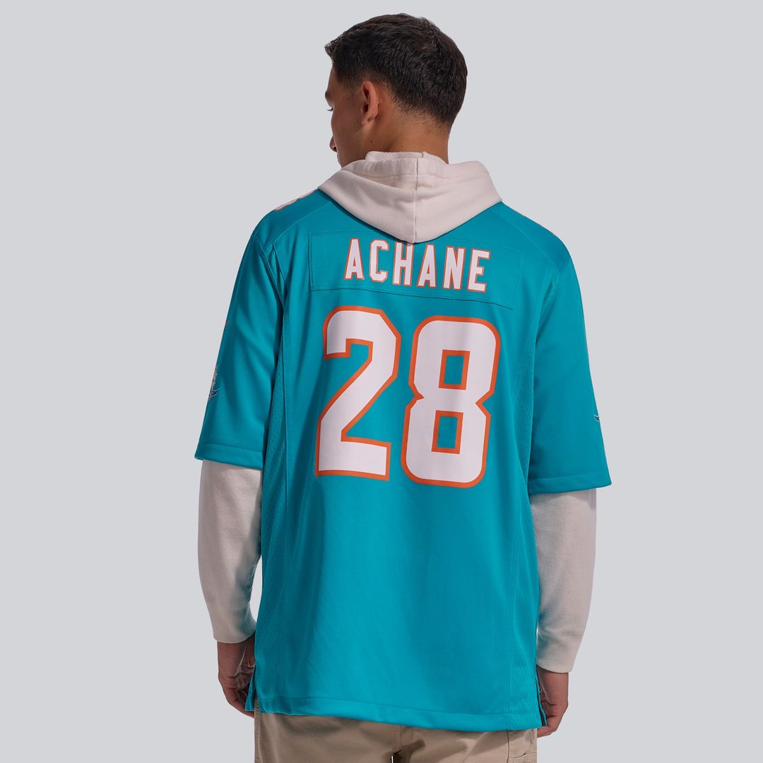 De'Von Achane Miami Dolphins Game Jersey - Aqua