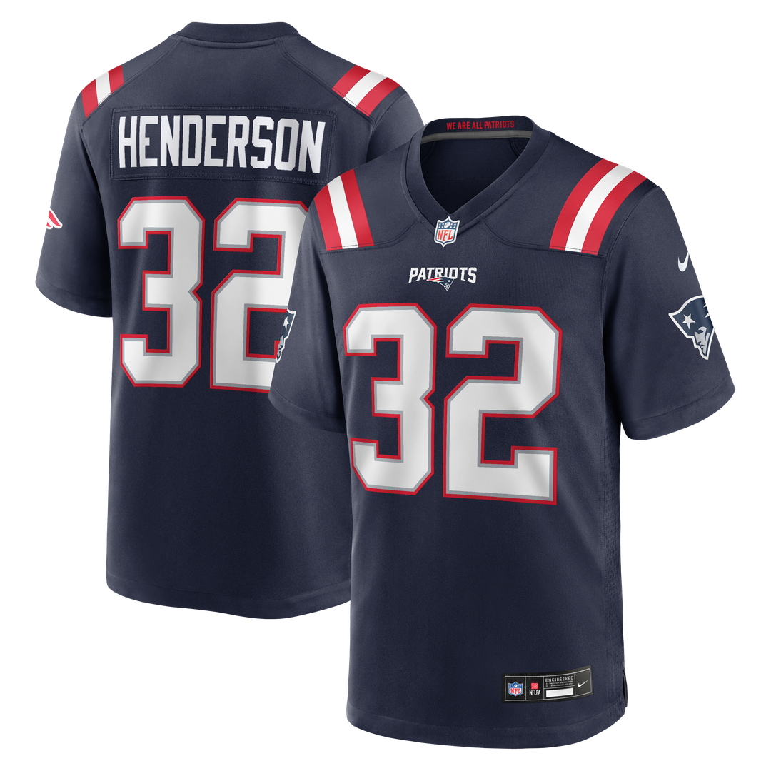 TreVeyon Henderson New England Patriots Alternate Game Jersey - Red
