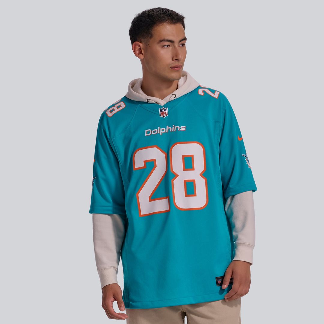 De'Von Achane Miami Dolphins Game Jersey - Aqua