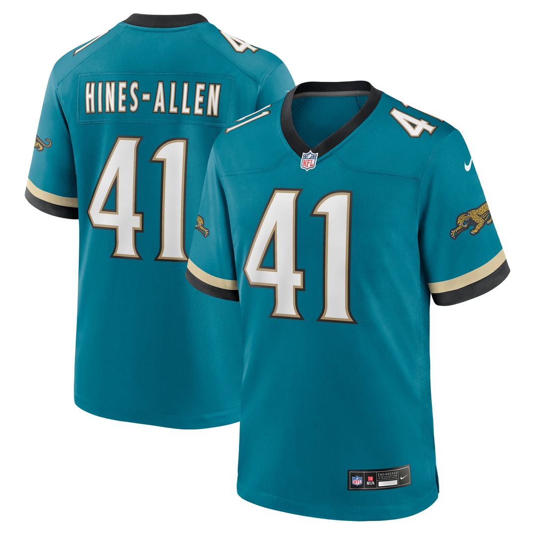Josh Hines-Allen Jacksonville Jaguars Prowler Throwback Game Jersey - Teal