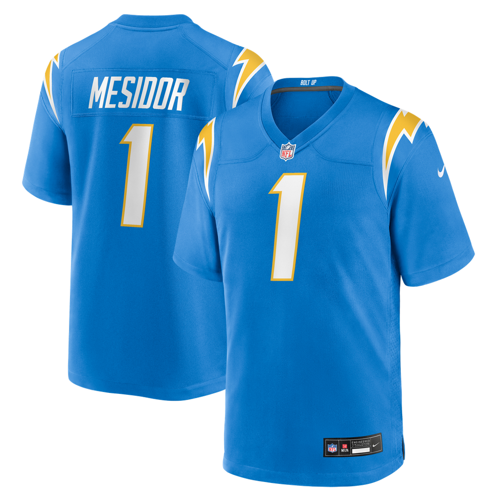 Akheem Mesidor Los Angeles Chargers Game Jersey - Powder Blue