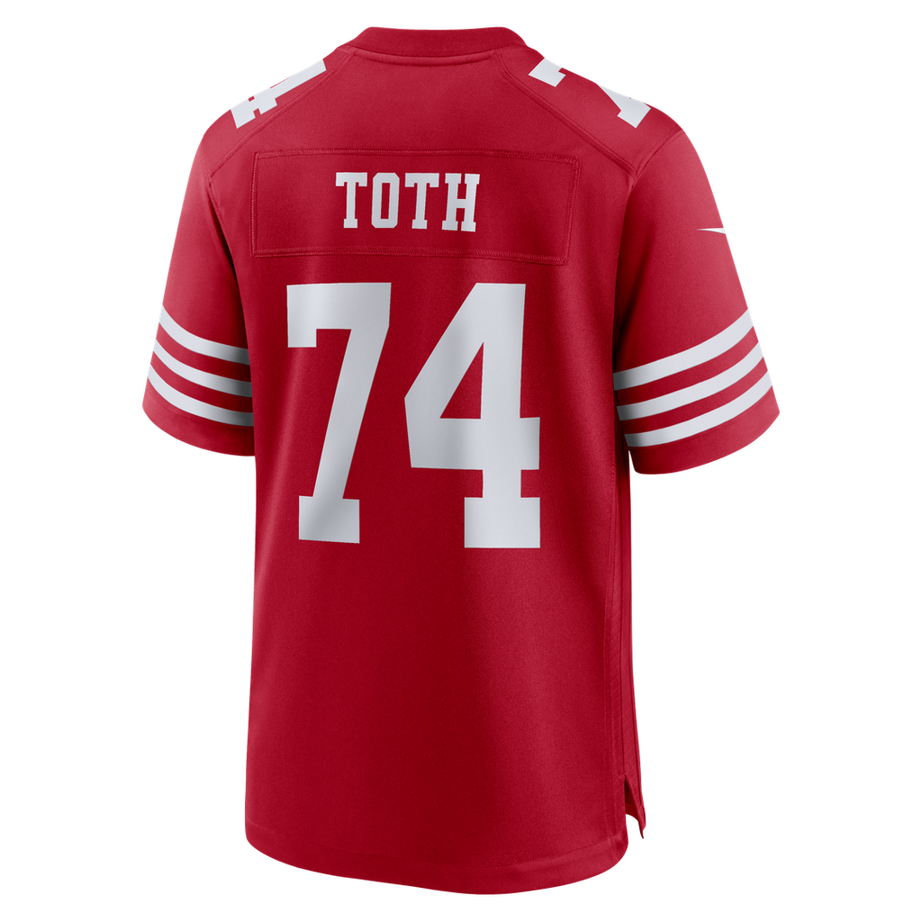Brett Toth San Francisco 49ers Game Jersey - Scarlet