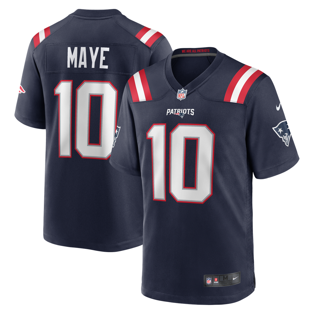 Drake Maye New England Patriots Game Jersey - Navy