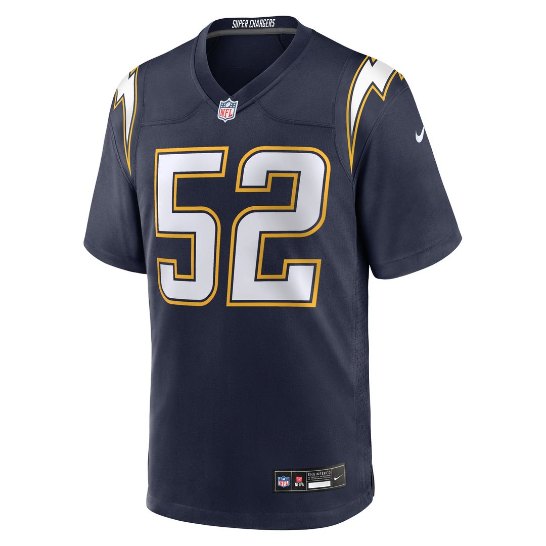 Khalil Mack Los Angeles Chargers Alternate Charger Power Game Jersey - Gold
