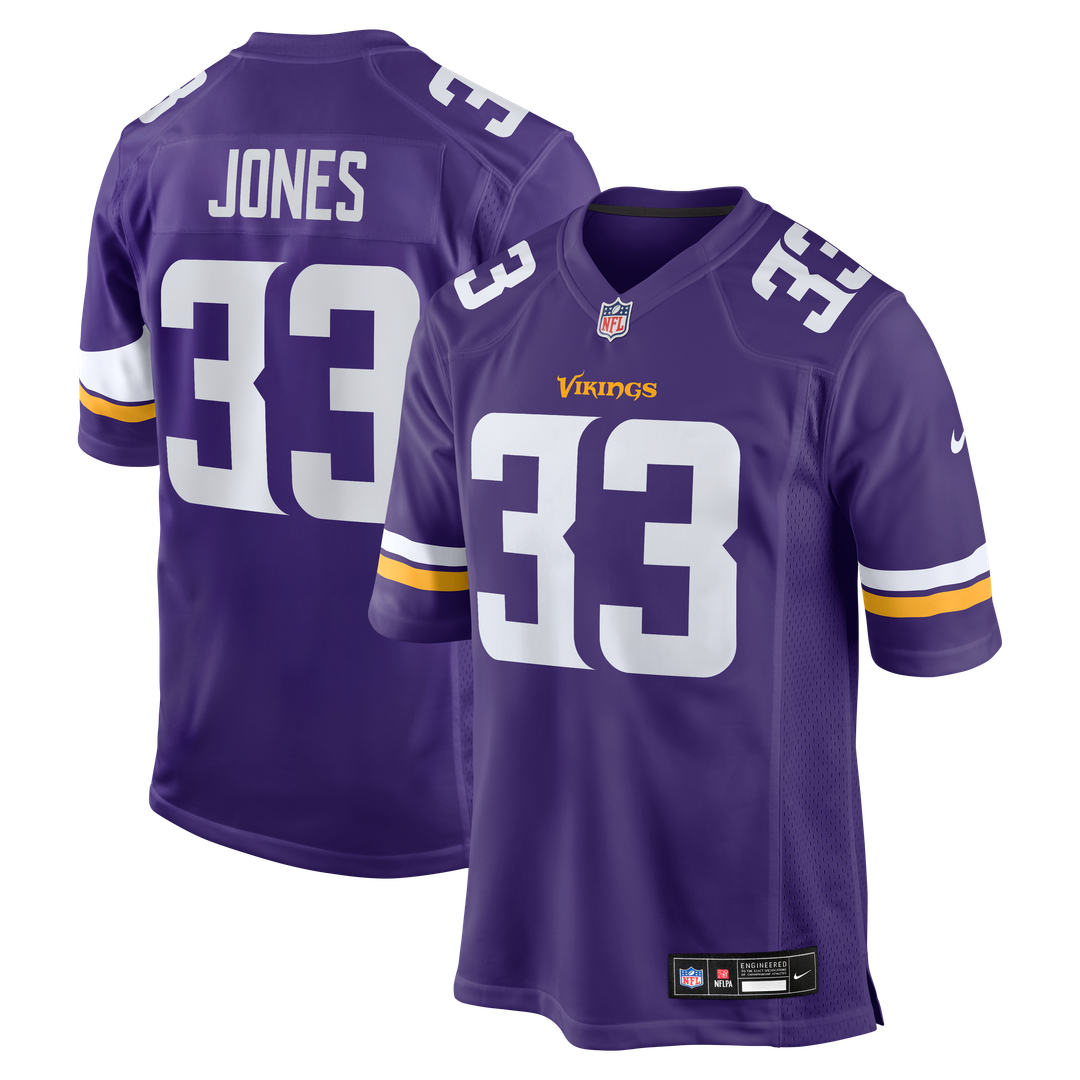 Aaron Jones Minnesota Vikings Game Jersey - Purple