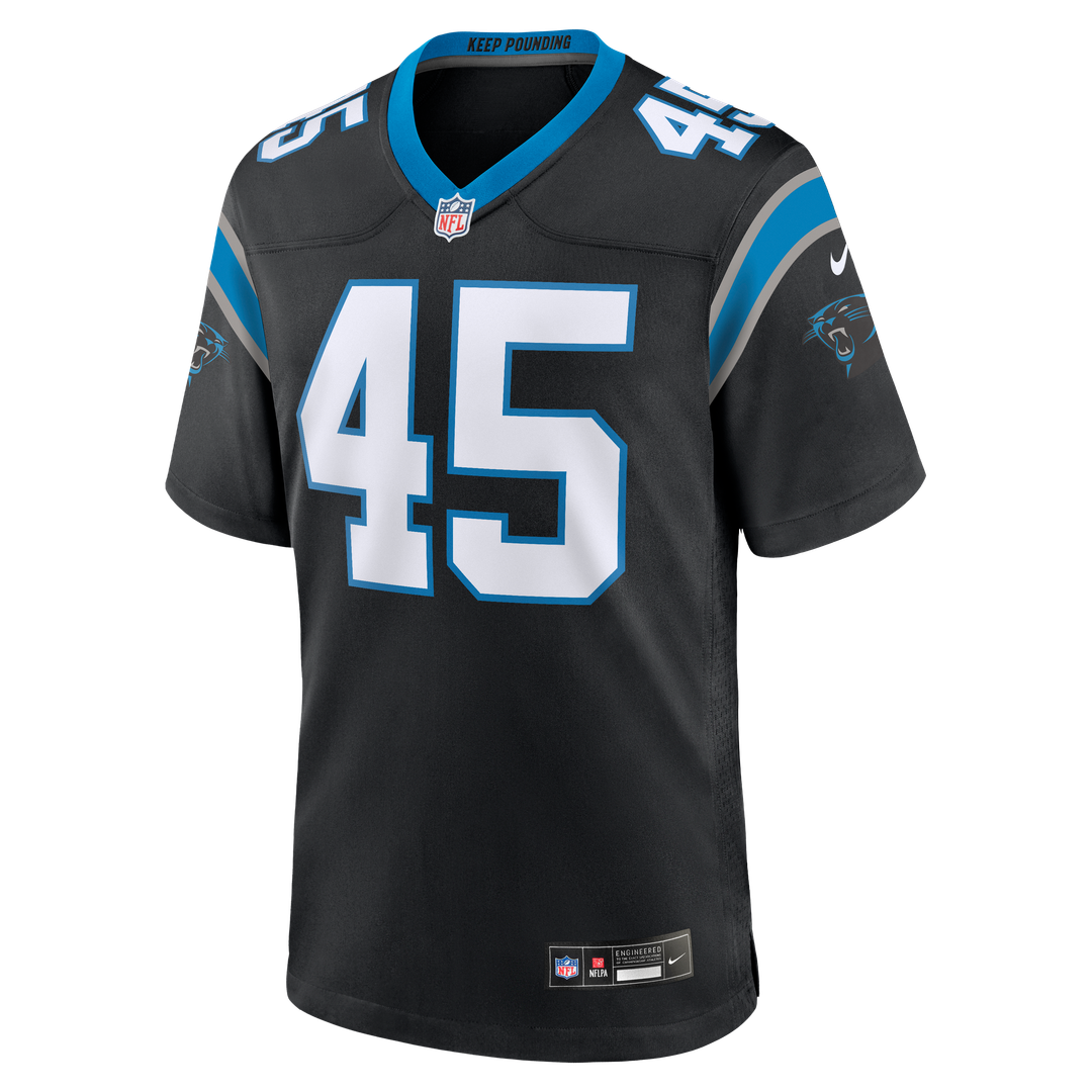 Maema Njongmeta Carolina Panthers Game Jersey - Black