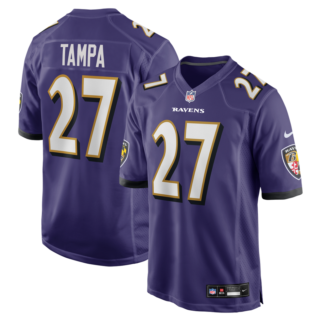 T.J. Tampa Baltimore Ravens Game Jersey - Purple