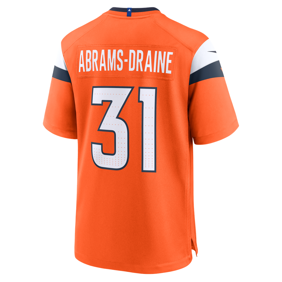 Kris Abrams-Draine Denver Broncos Game Jersey - Orange