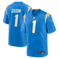 Number 1 Groom Los Angeles Chargers Game Jersey - Powder Blue