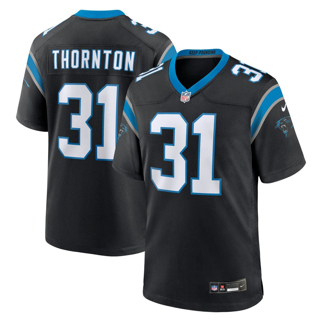 Corey Thornton Carolina Panthers Game Jersey - Black