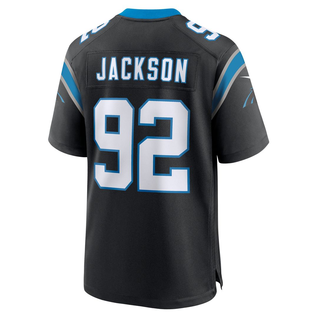 Cam Jackson Carolina Panthers Game Jersey - Black