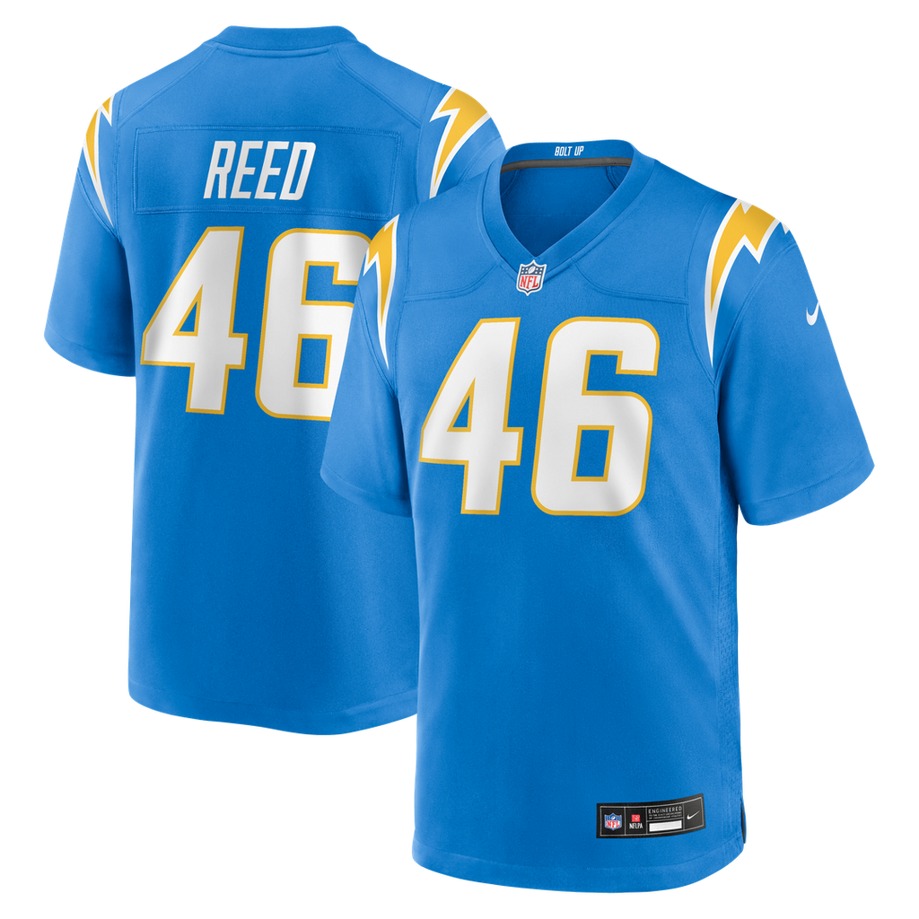 Nikko Reed Los Angeles Chargers Game Jersey - Powder Blue