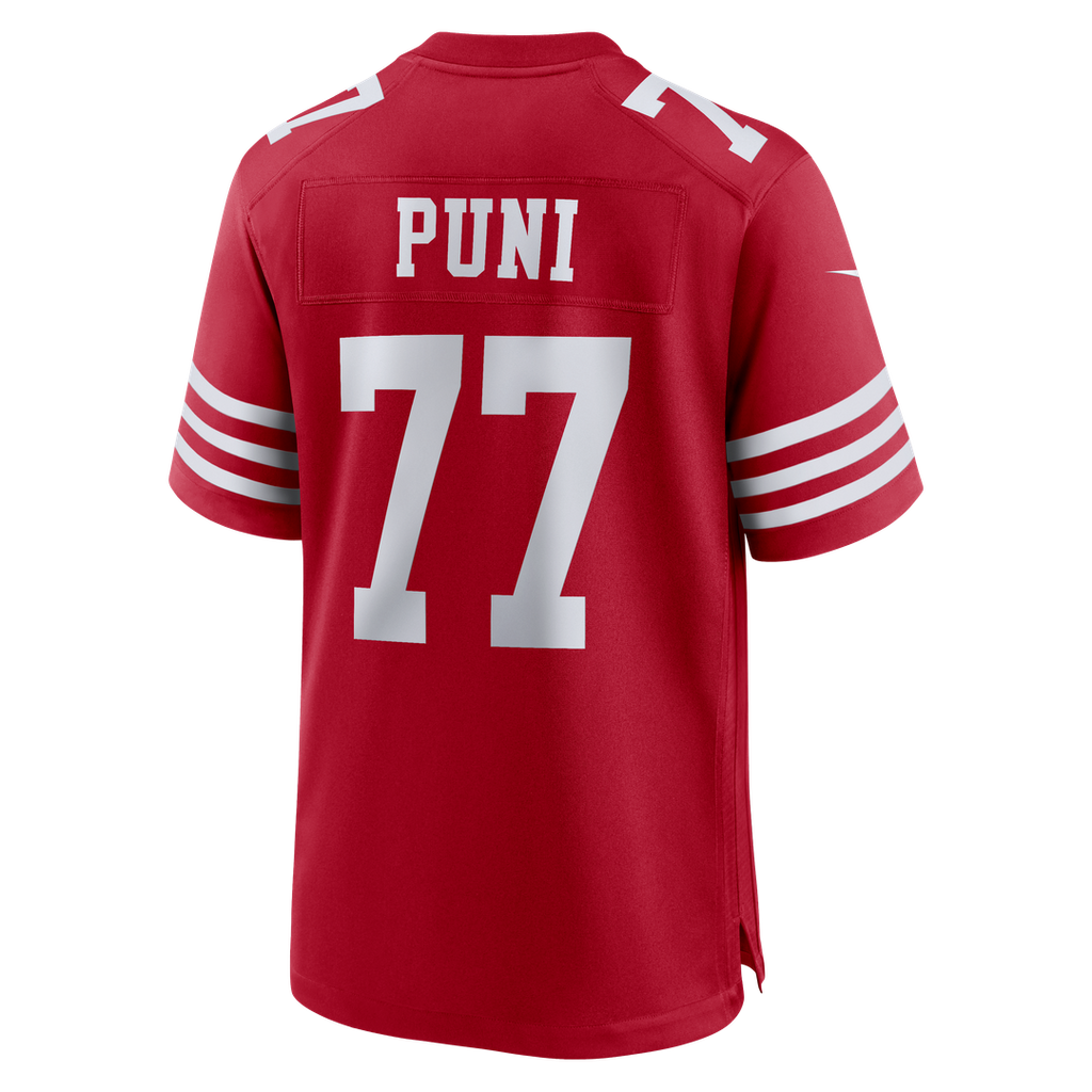 Dominick Puni San Francisco 49ers Game Jersey - Scarlet