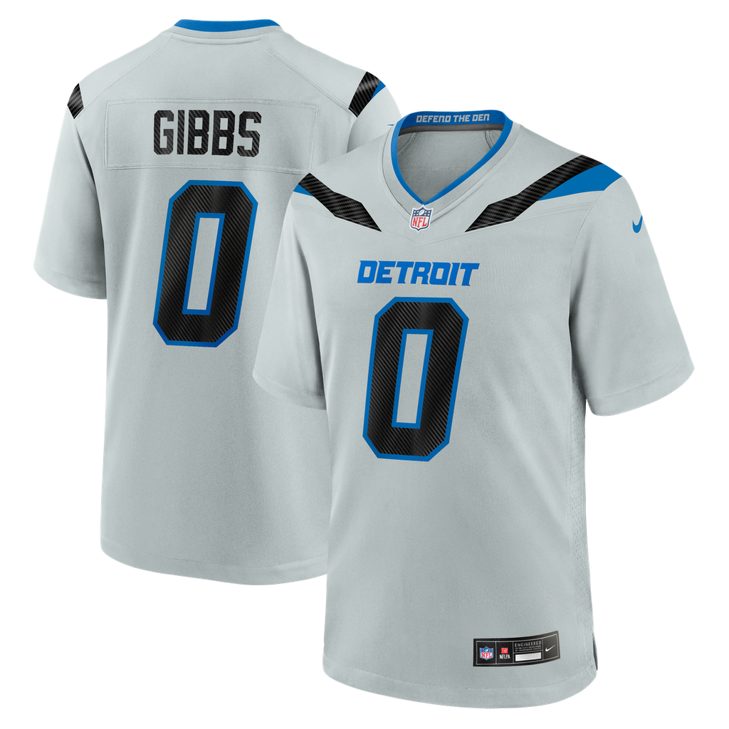 Jahmyr Gibbs Detroit Lions 2026 Rivalries Collection Game Jersey - Silver