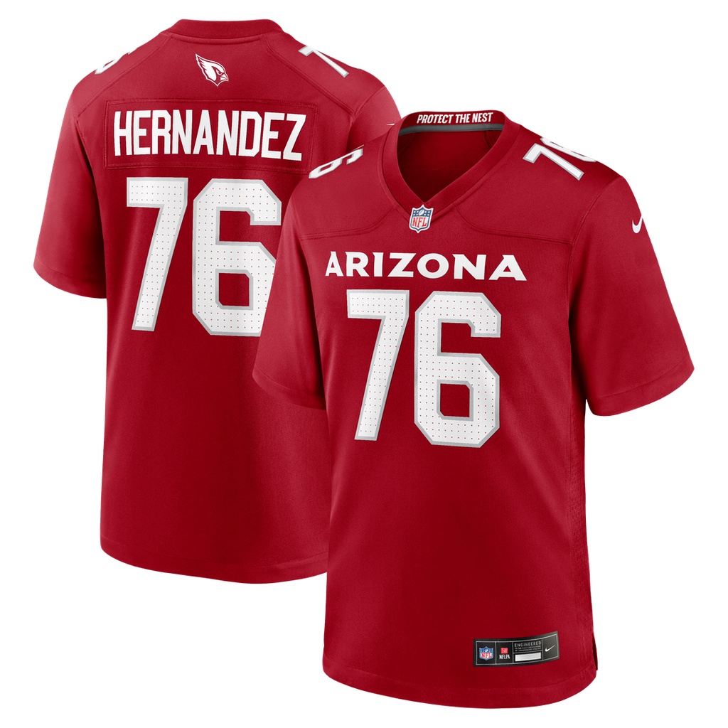 Will Hernandez Arizona Cardinals Game Jersey - Cardinal
