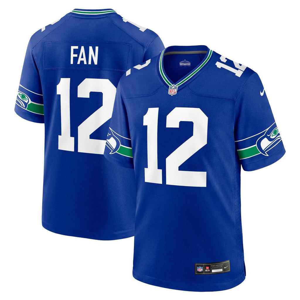 12s Seattle Seahawks Throwback Game Jersey - Royal Blue