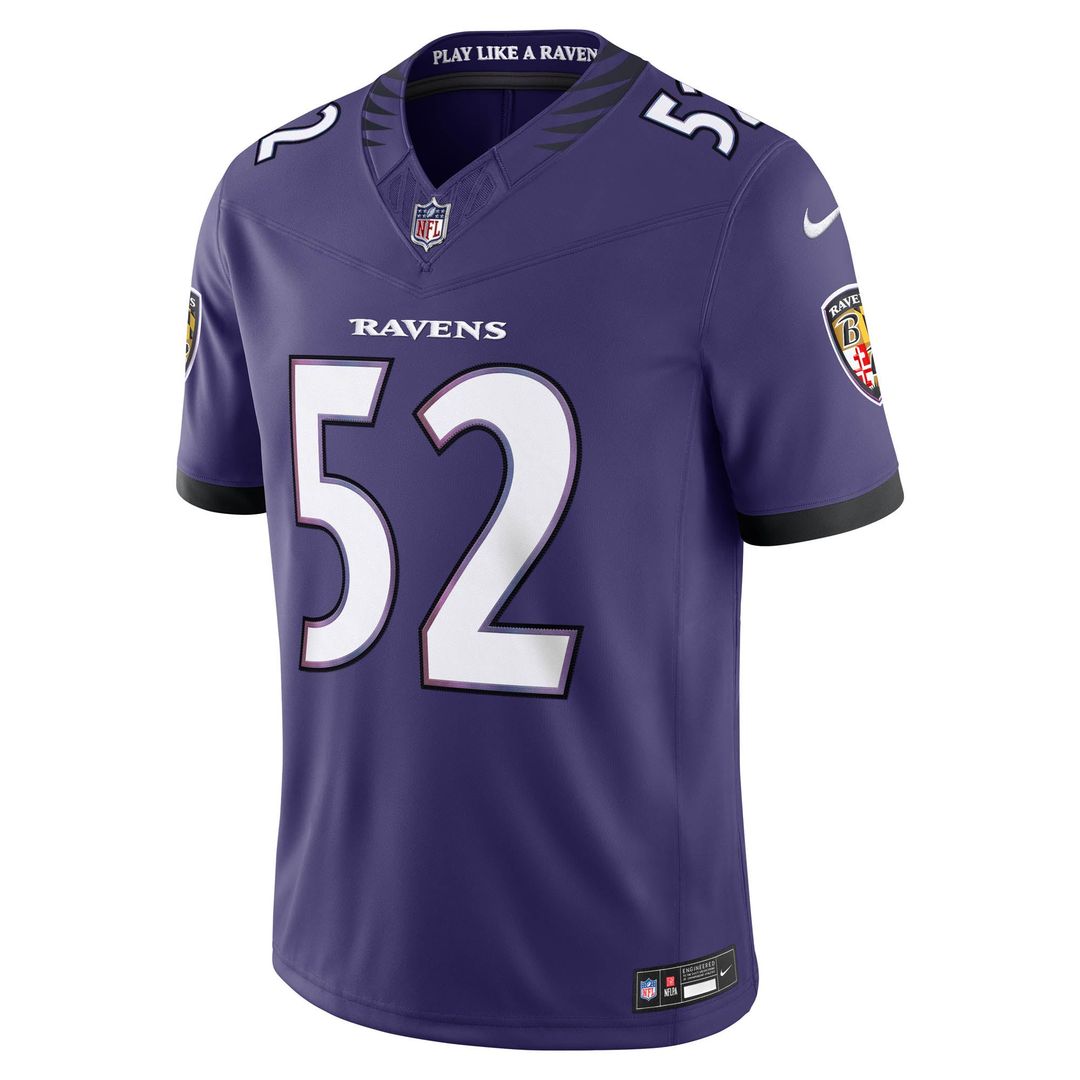 Ray Lewis Baltimore Ravens Vapor F.U.S.E. Stitched Retired Limited Jersey - Purple