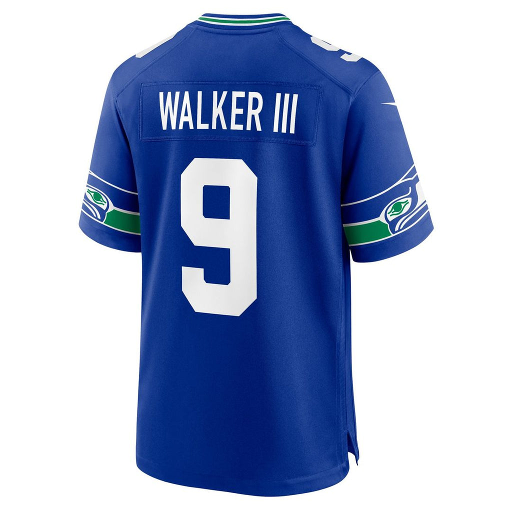 Kenneth Walker III Seattle Seahawks Throwback Game Jersey - Royal Blue