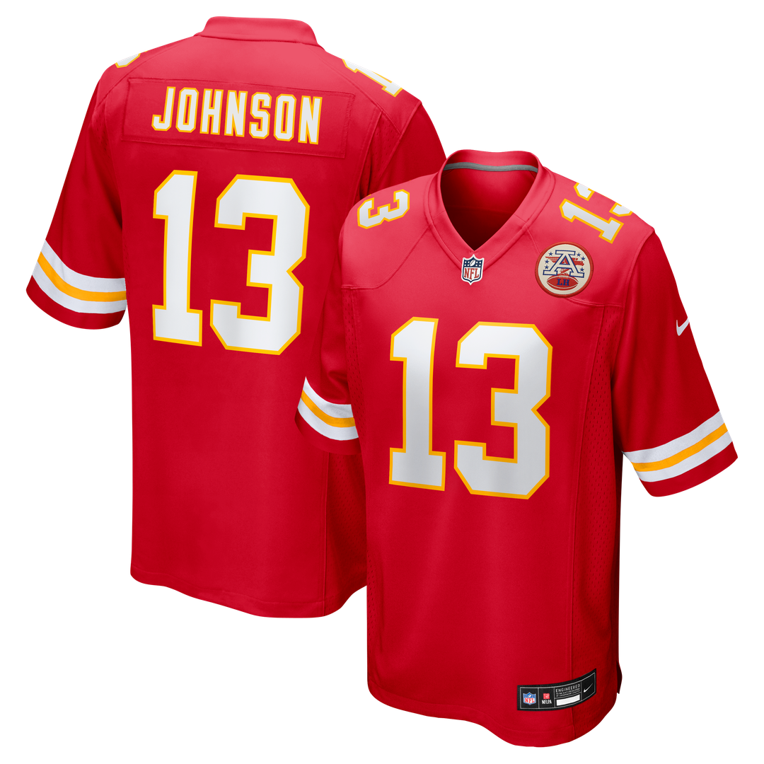 Nazeeh Johnson Kansas City Chiefs Game Jersey - Red